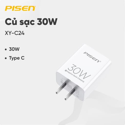 Củ sạc Pisen 30W Type C XY-C24