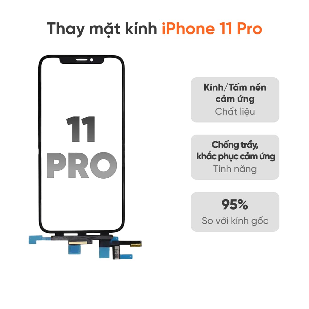 Thay mặt kính iPhone 11 Pro