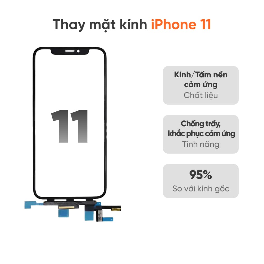 Thay mặt kính iPhone 11