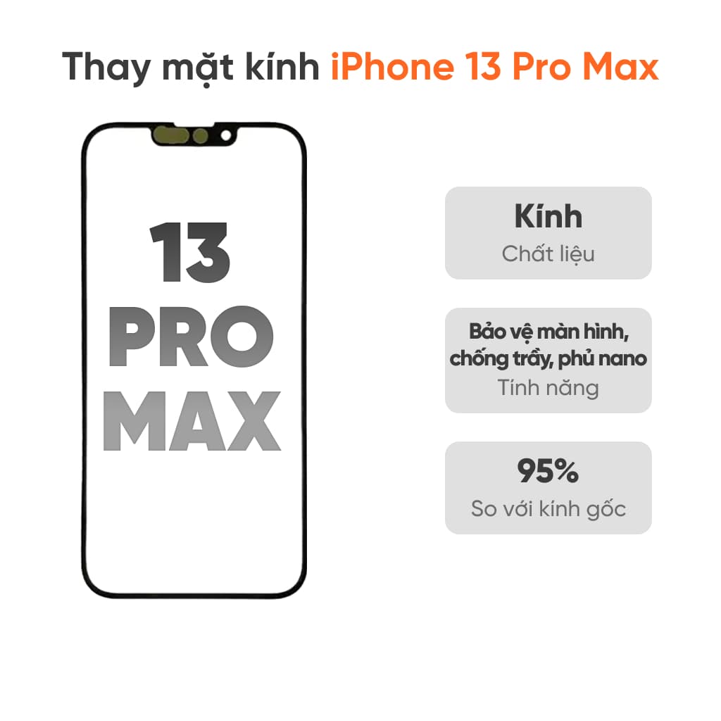Thay mặt kính iPhone 13 Pro Max