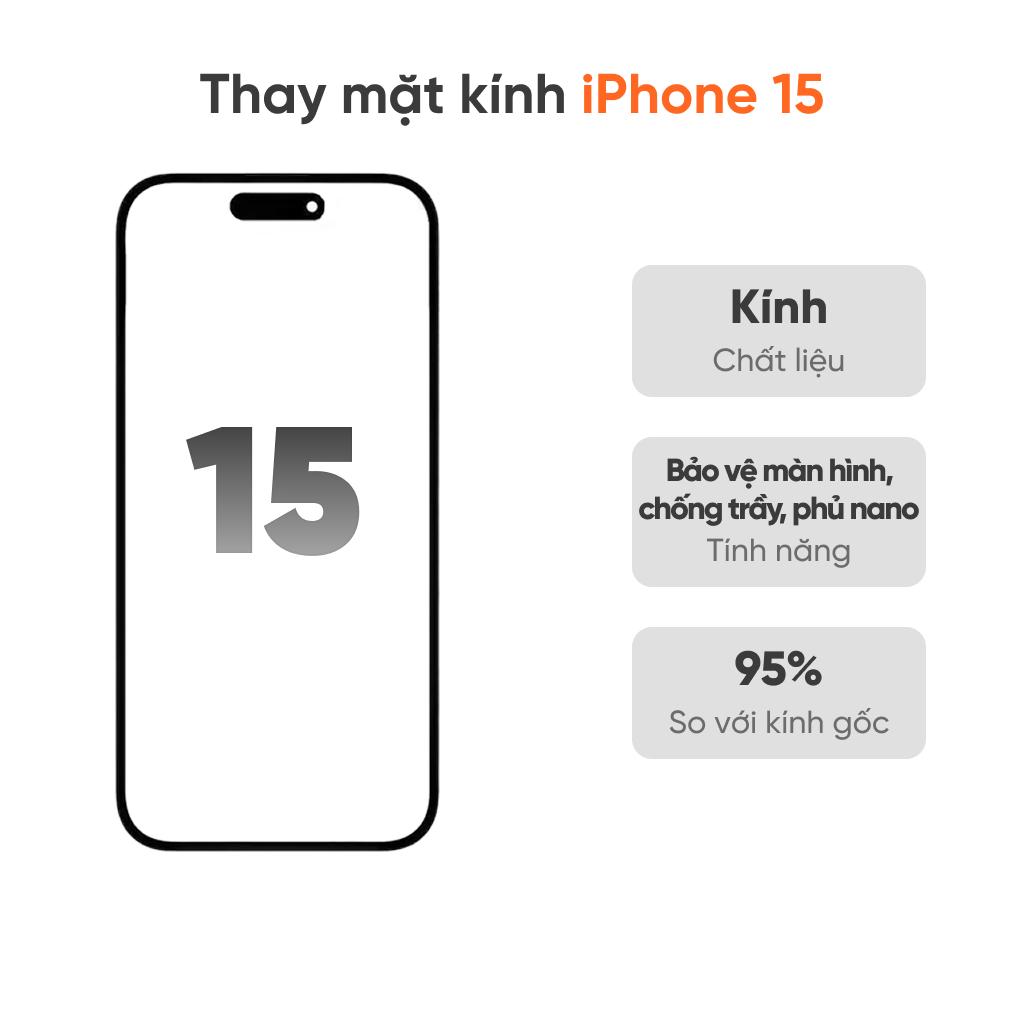 Thay mặt kính iPhone 15