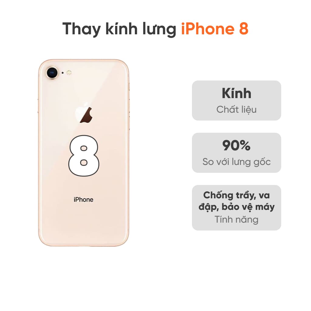 Thay kính lưng iPhone 8