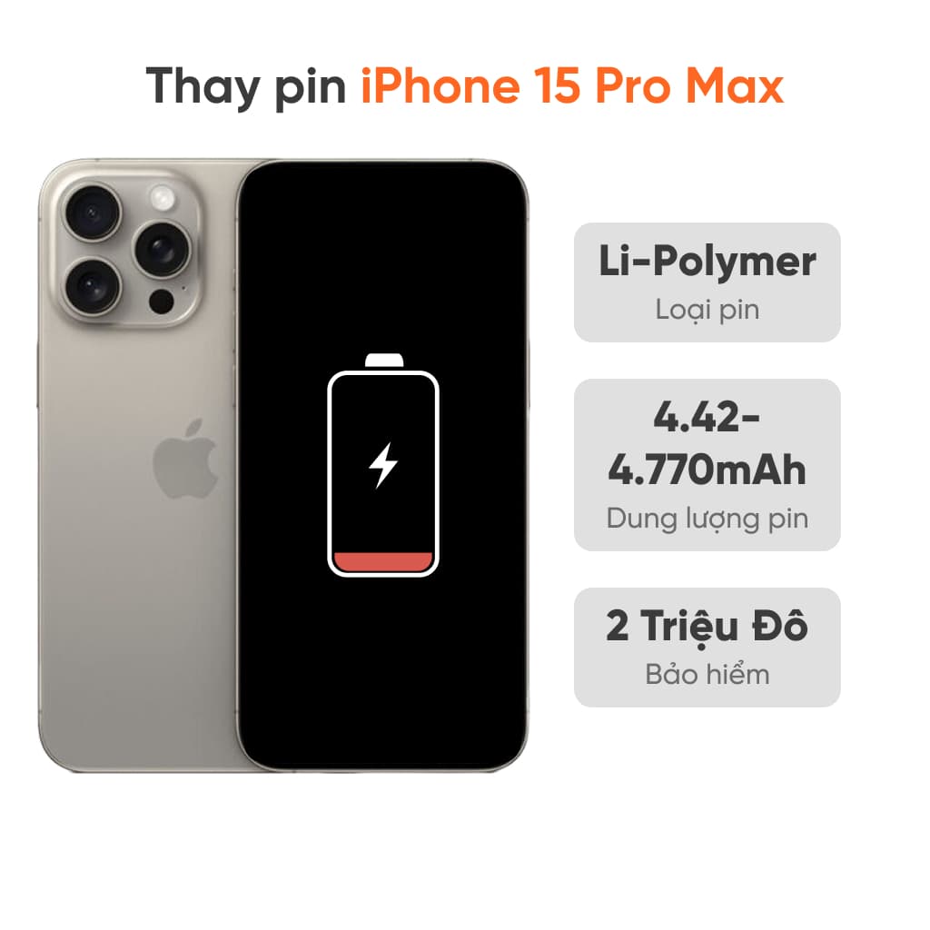 Thay pin iPhone 15 Pro Max
