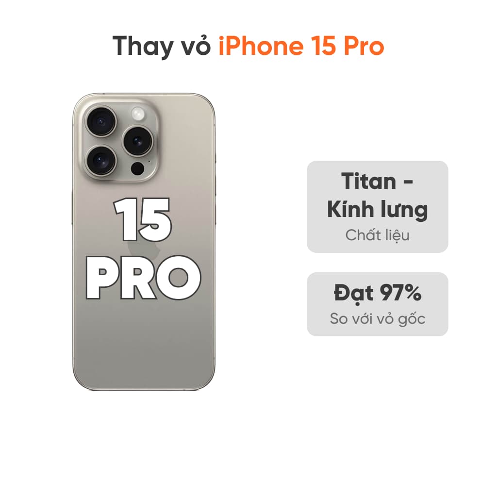 Thay vỏ iPhone 15 Pro 5G loại XFIX