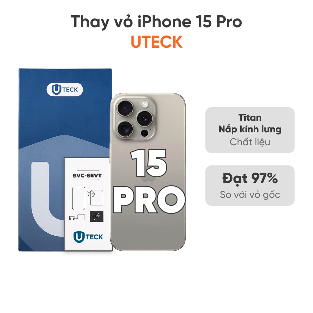Thay vỏ iPhone 15 Pro loại UTECK