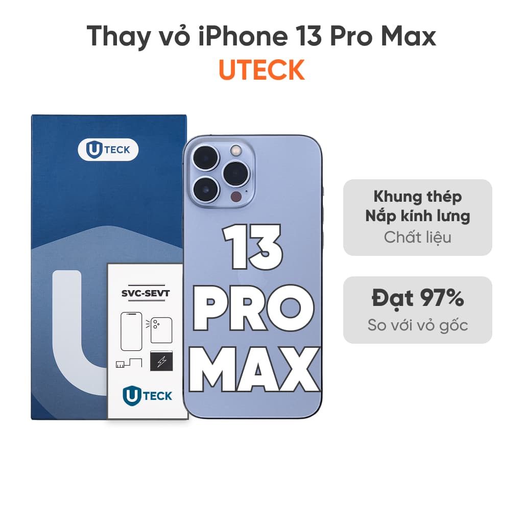 Thay vỏ iPhone 13 Pro Max loại UTECK
