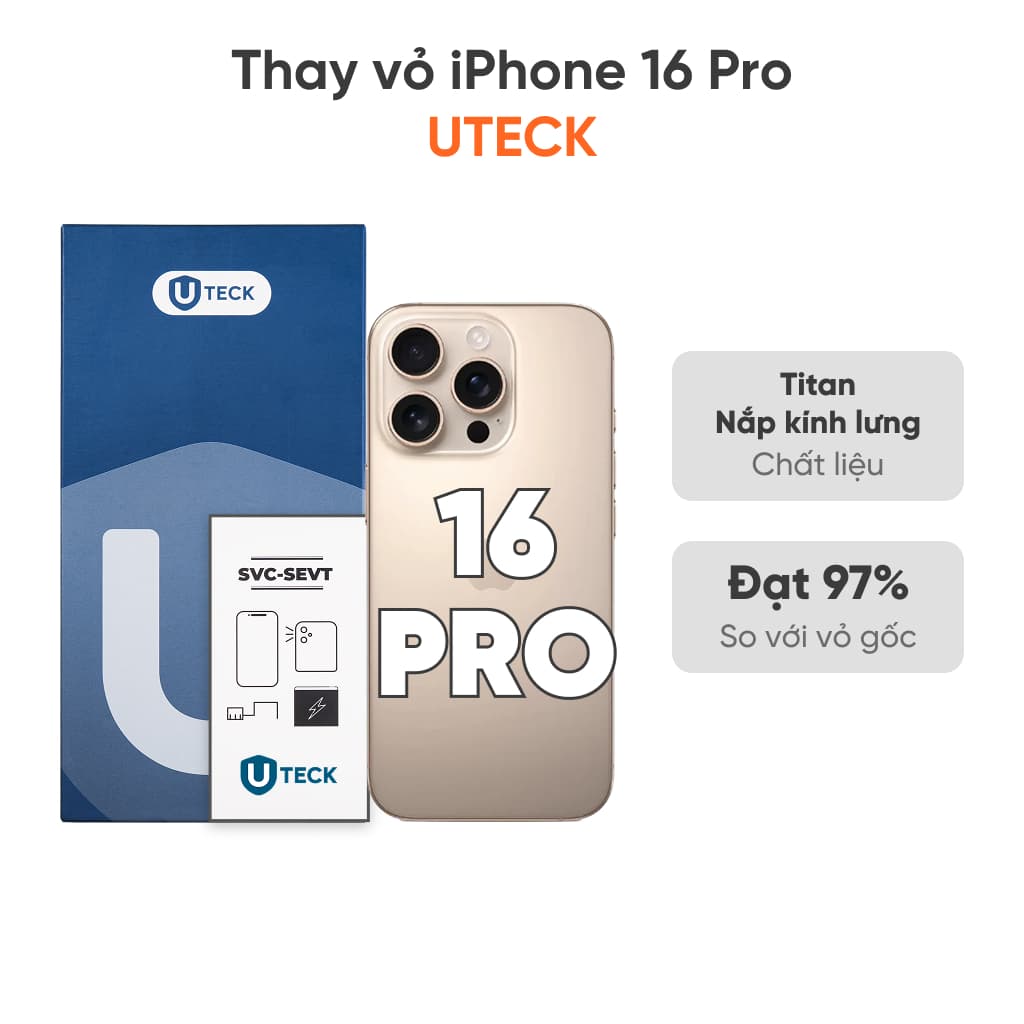 Thay vỏ iPhone 16 Pro 4G loại UTECK