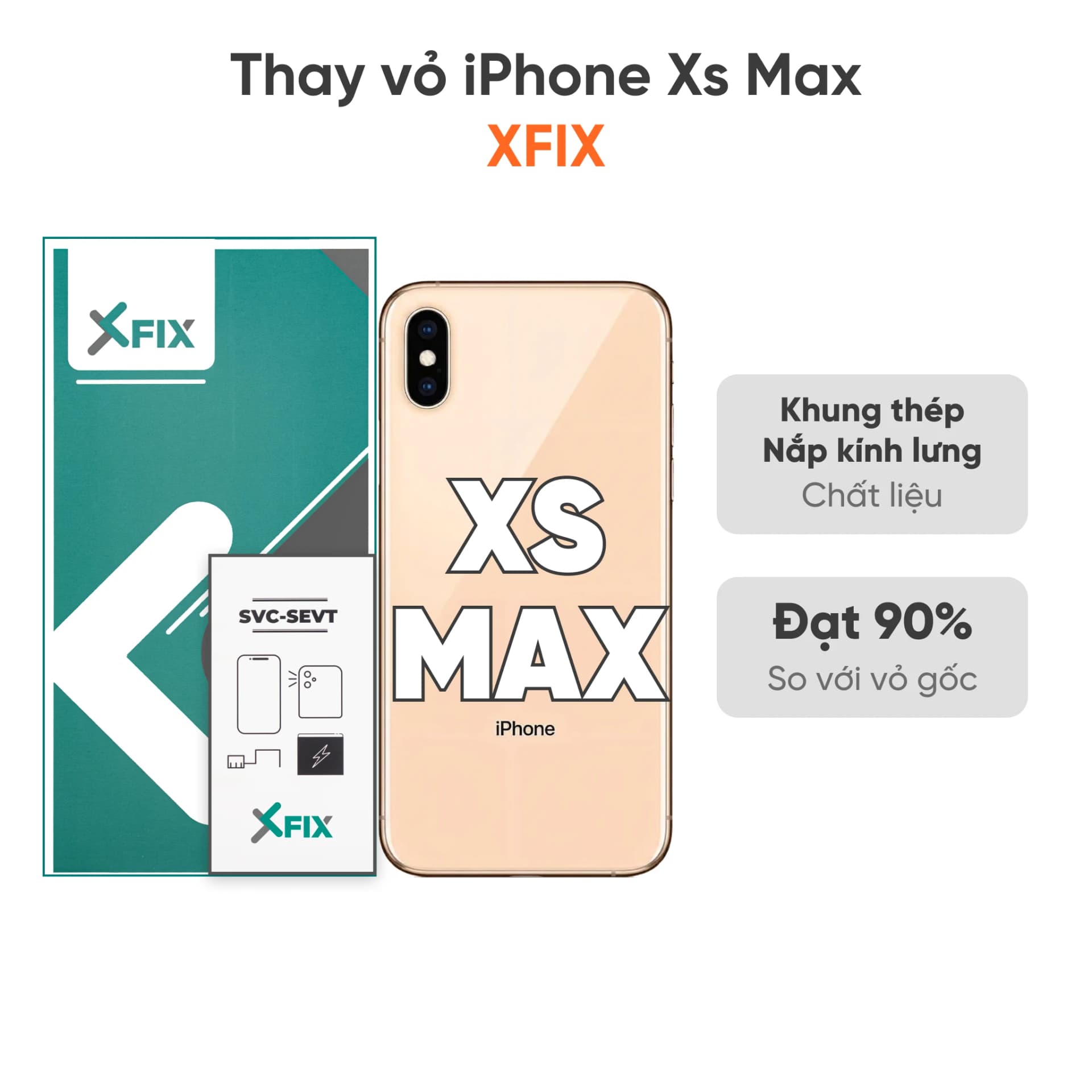 Thay vỏ iPhone Xs Max loại XFIX