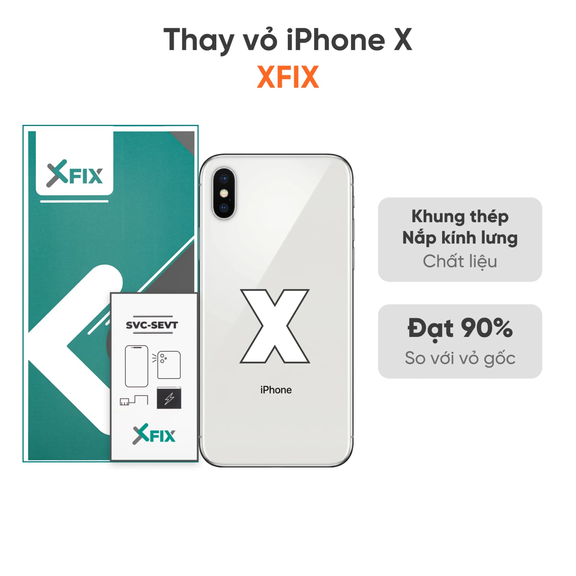 Thay vỏ iPhone X loại XFIX